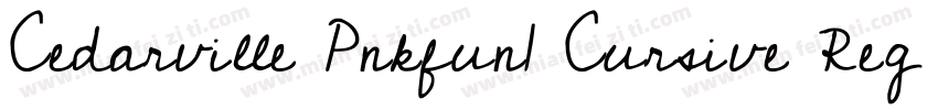 Cedarville Pnkfun1 Cursive Regular字体转换